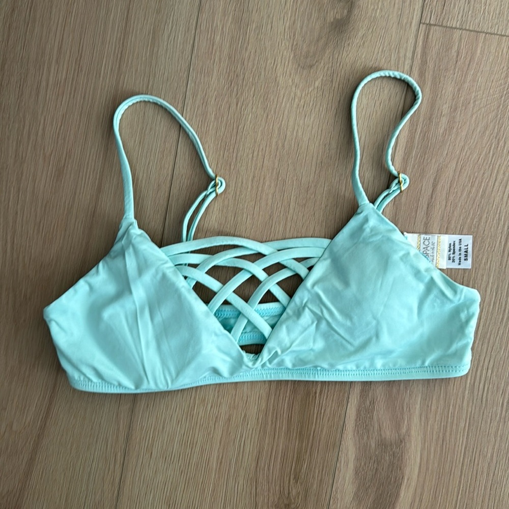 LSpace bikini top - blue/mint color size small